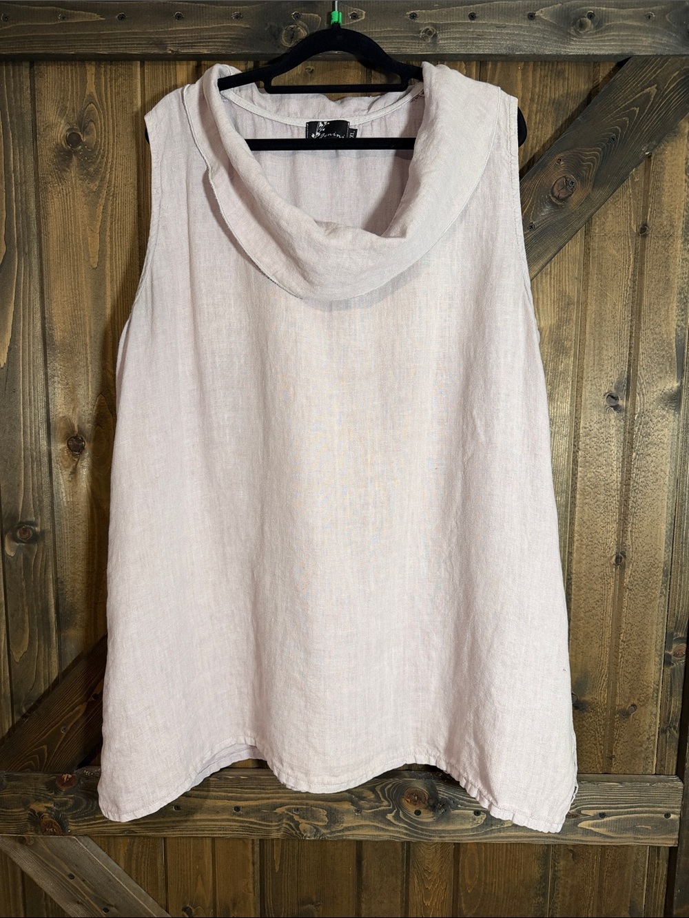 Light Purple Sleeveless Cowl Neck Women's Top 💯 Linen